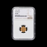 A 1916 McKinley Commemora tive $1 Gold Coin [NGC AU58]