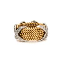 TIFFANY & CO., SCHLUMBERGER, YELLOW GOLD AND DIAMOND 'ROPE SIX-ROW X' RING