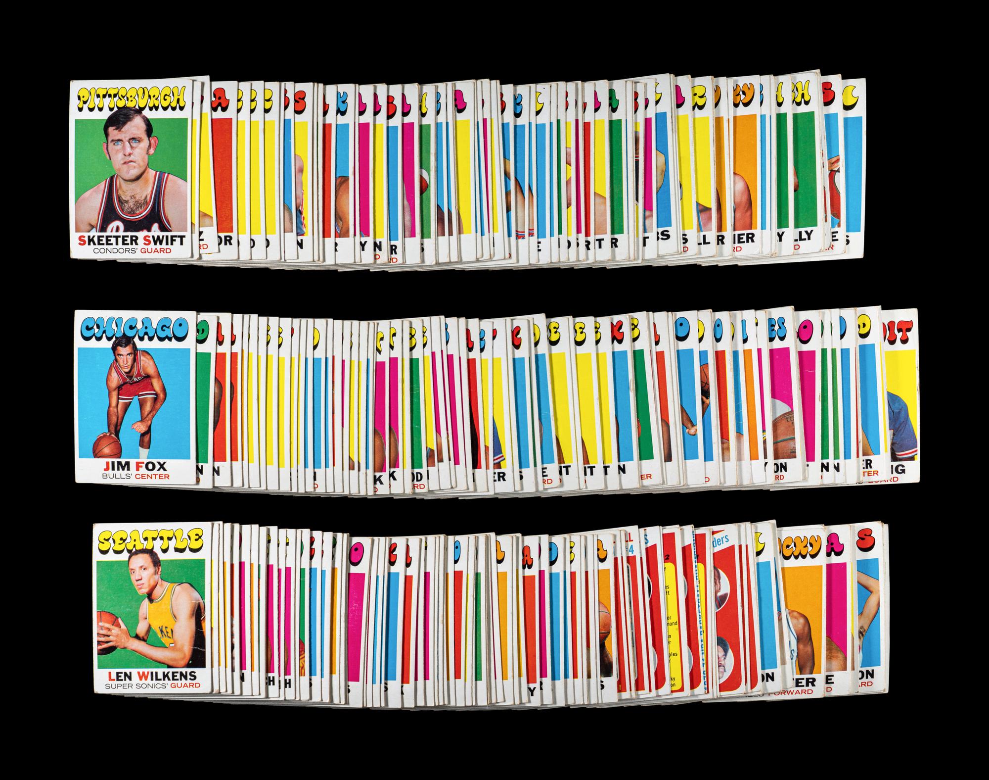 A Near Set of 1971-72 Topps Basketball Cards (192/233) With Duplicates