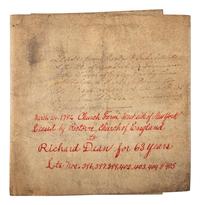 [COLONIAL] -- [NEW YORK]. Manhattan land lease granted to distiller Richard Deane. New York, 24 March 1782.