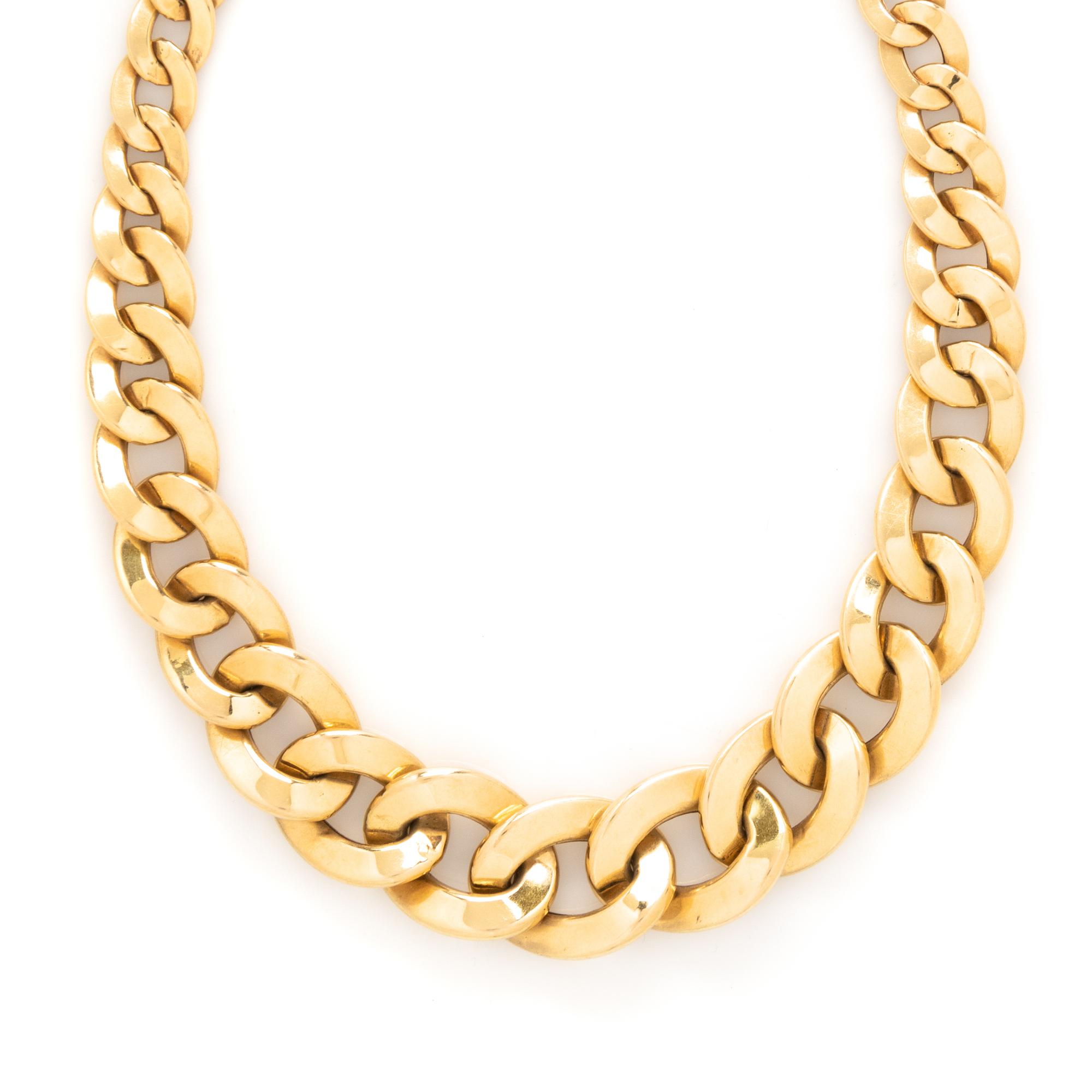 YELLOW GOLD LINK NECKLACE