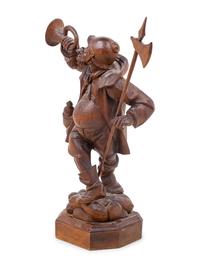 A Black Forest Carved Night Watchman Figure