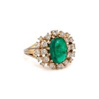 EMERALD AND DIAMOND RING