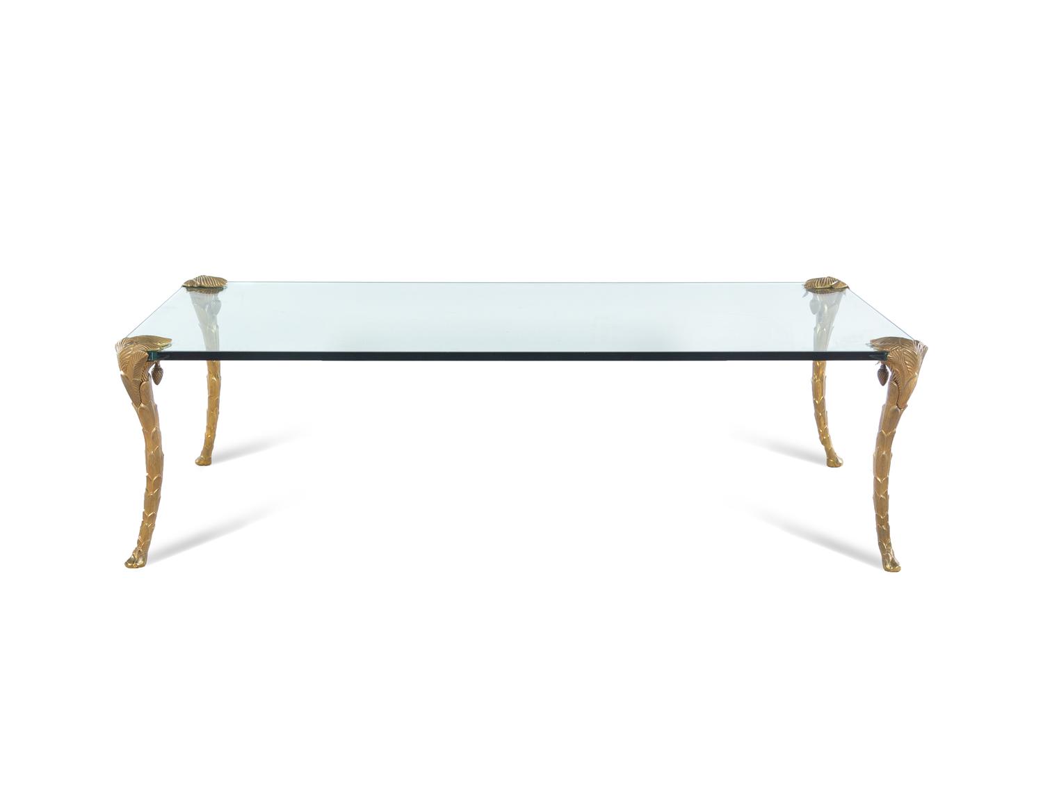 A P. E. Guerin Gilt Bronze and Glass Cocktail Table