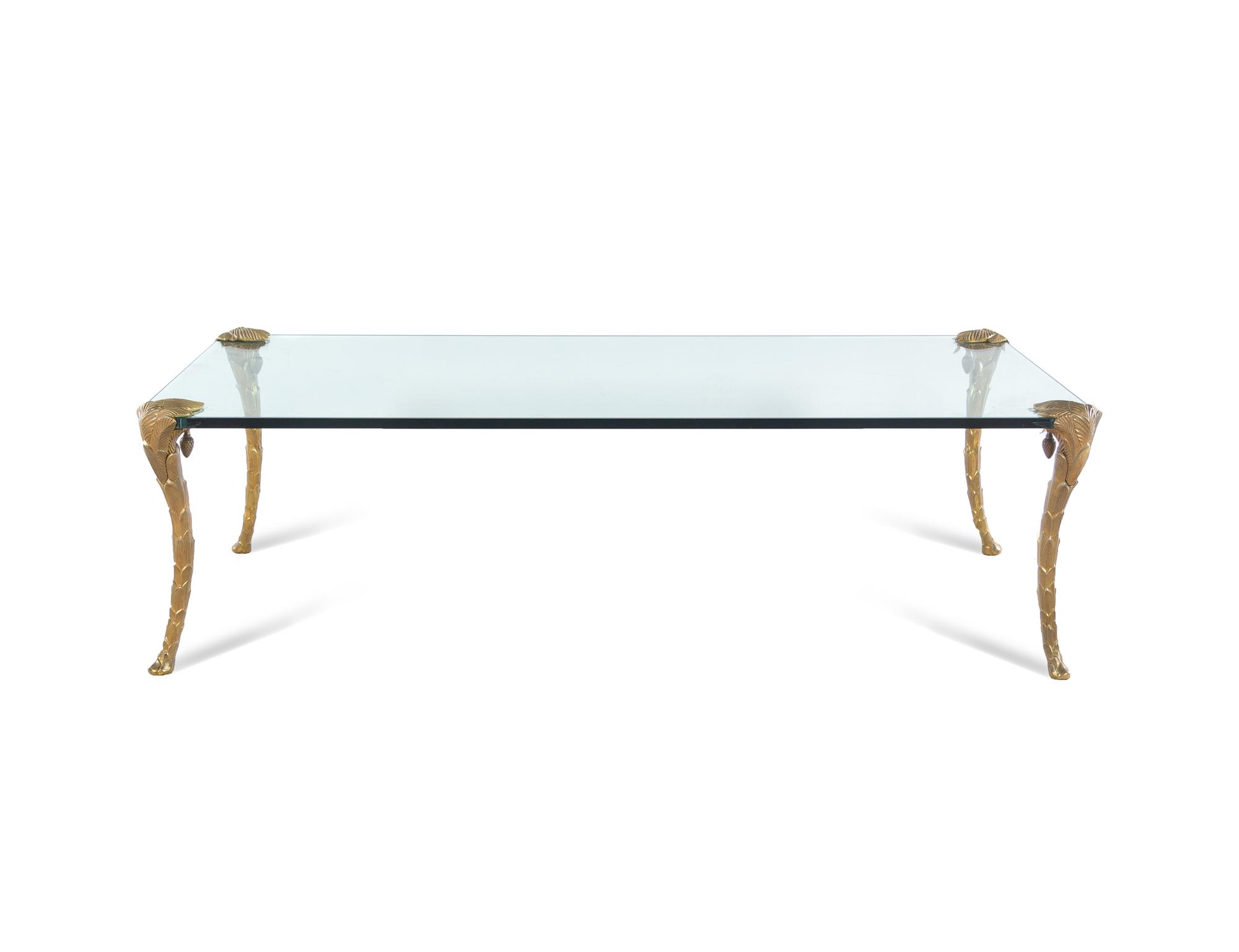 A P. E. Guerin Gilt Bronze and Glass Cocktail Table