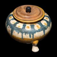 A Tang Style Sancai Glazed Tripod Footed Pottery Jar