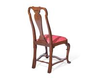 The Eddy Family Set of Six Queen Anne Walnut Compass-Seat Side Chairs