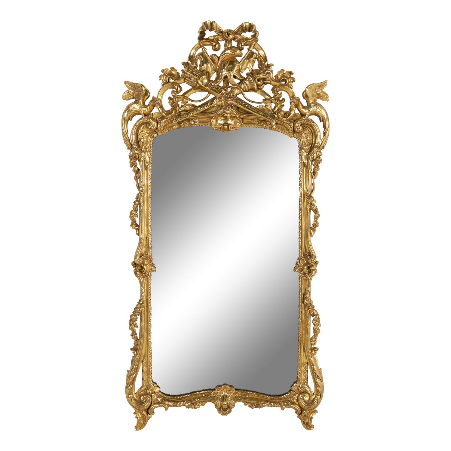 A Louis XVI Style Giltwood Mirror