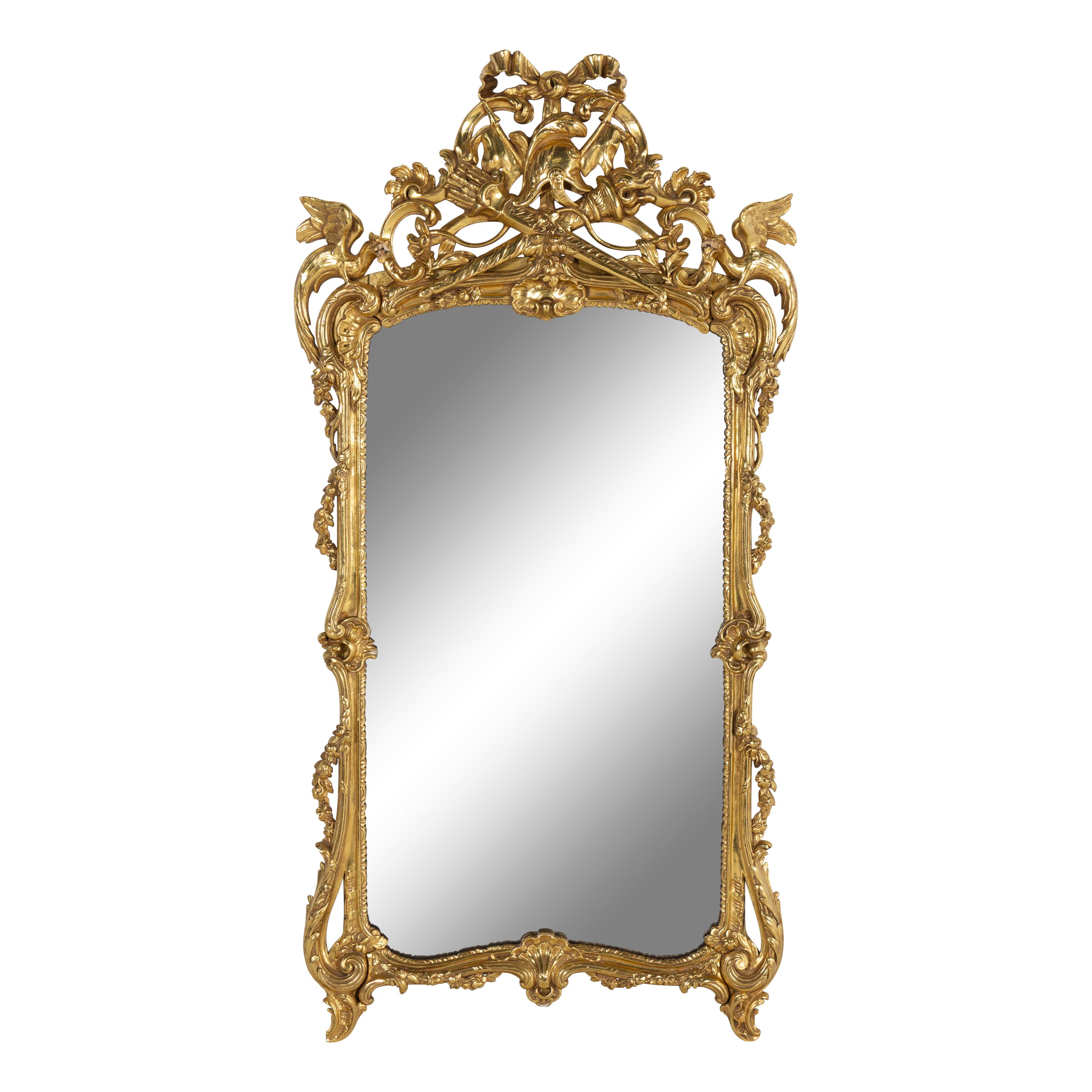 A Louis XVI Style Giltwood Mirror