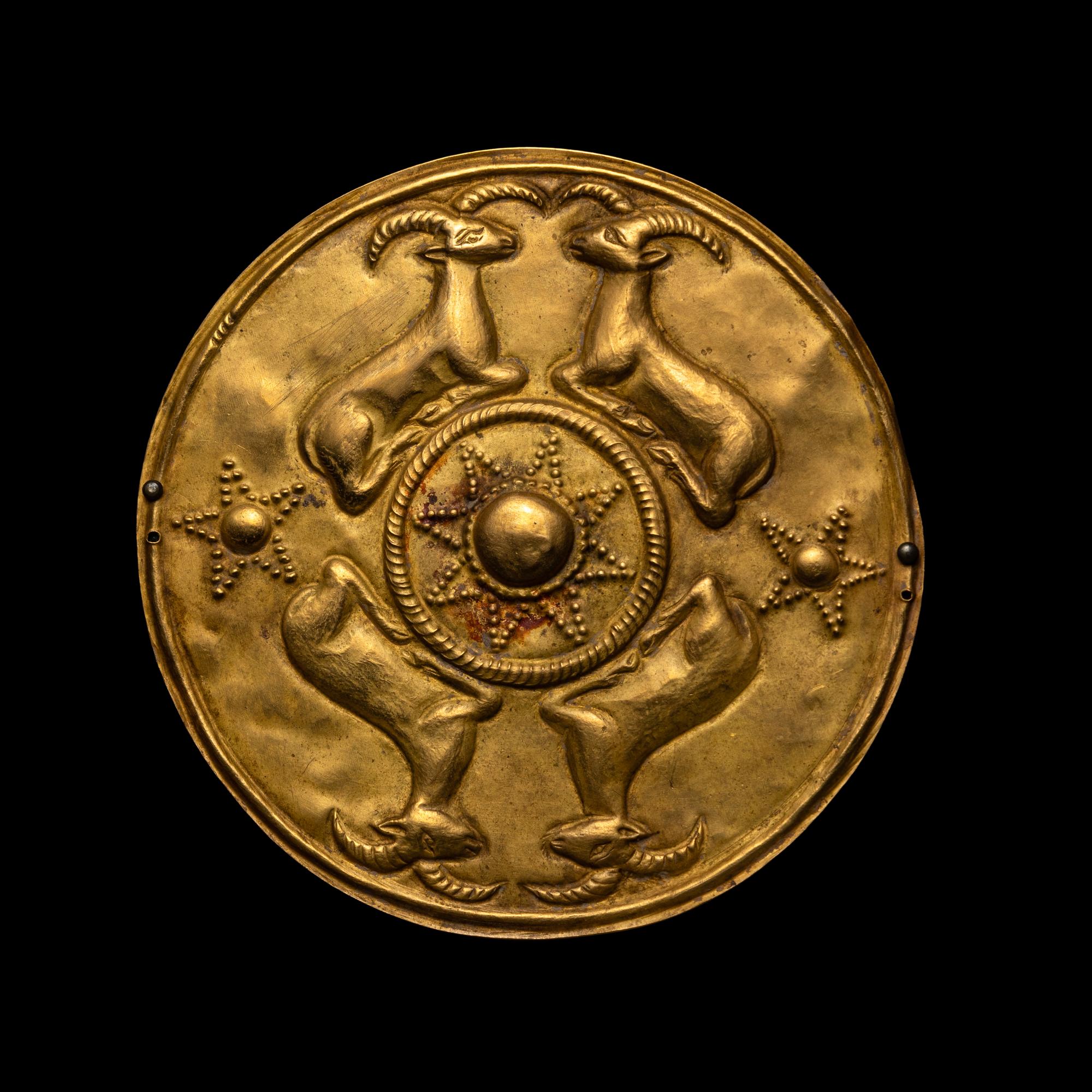 A Near East Gold Disk with Four Recumbent Rams