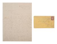[CIVIL WAR]. Soldier's letter describing the use of Greek Fire on Charleston. Folly Island, 1864.