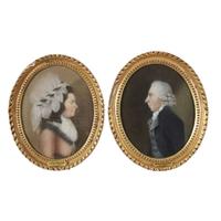 James Sharples Sr. (1751-1811) Pair of portraits: lady and gentleman, circa 1790