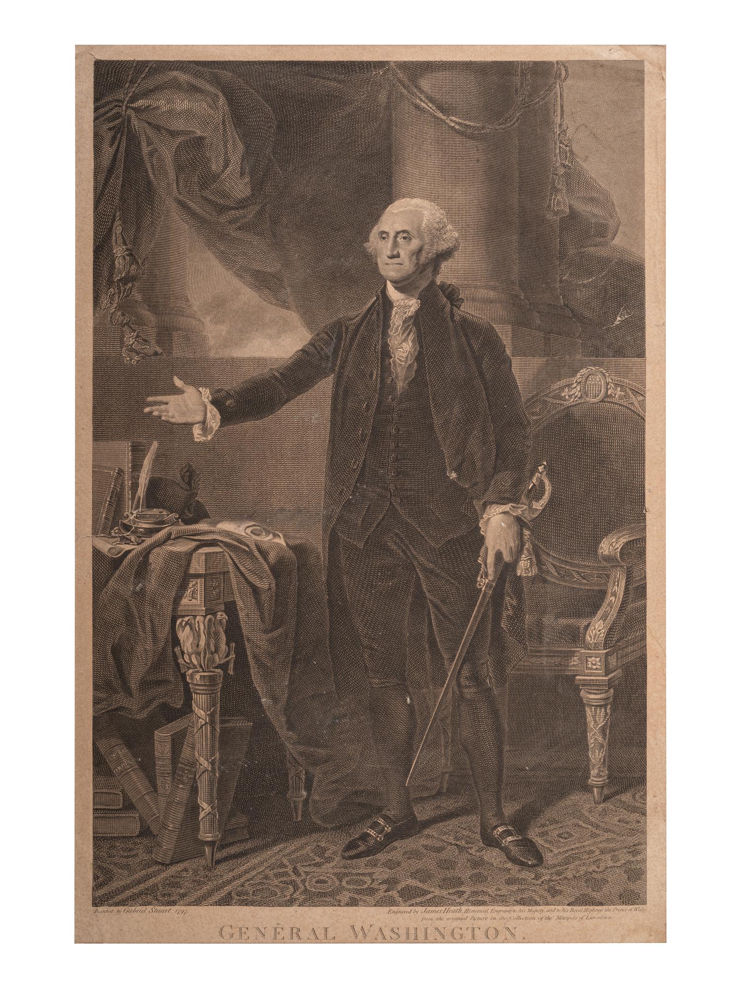 [WASHINGTON, George (1732-1799)]. HEATH, James (1757-1834), engraver. after Gilbert Stuart (1755-1828). General Washington