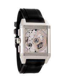 JAEGER-LeCOULTRE, STAINLESS STEEL REF. 230.8.45 'REVERSO SQUADRA' CHRONOGRAPH GMT WRISTWATCH