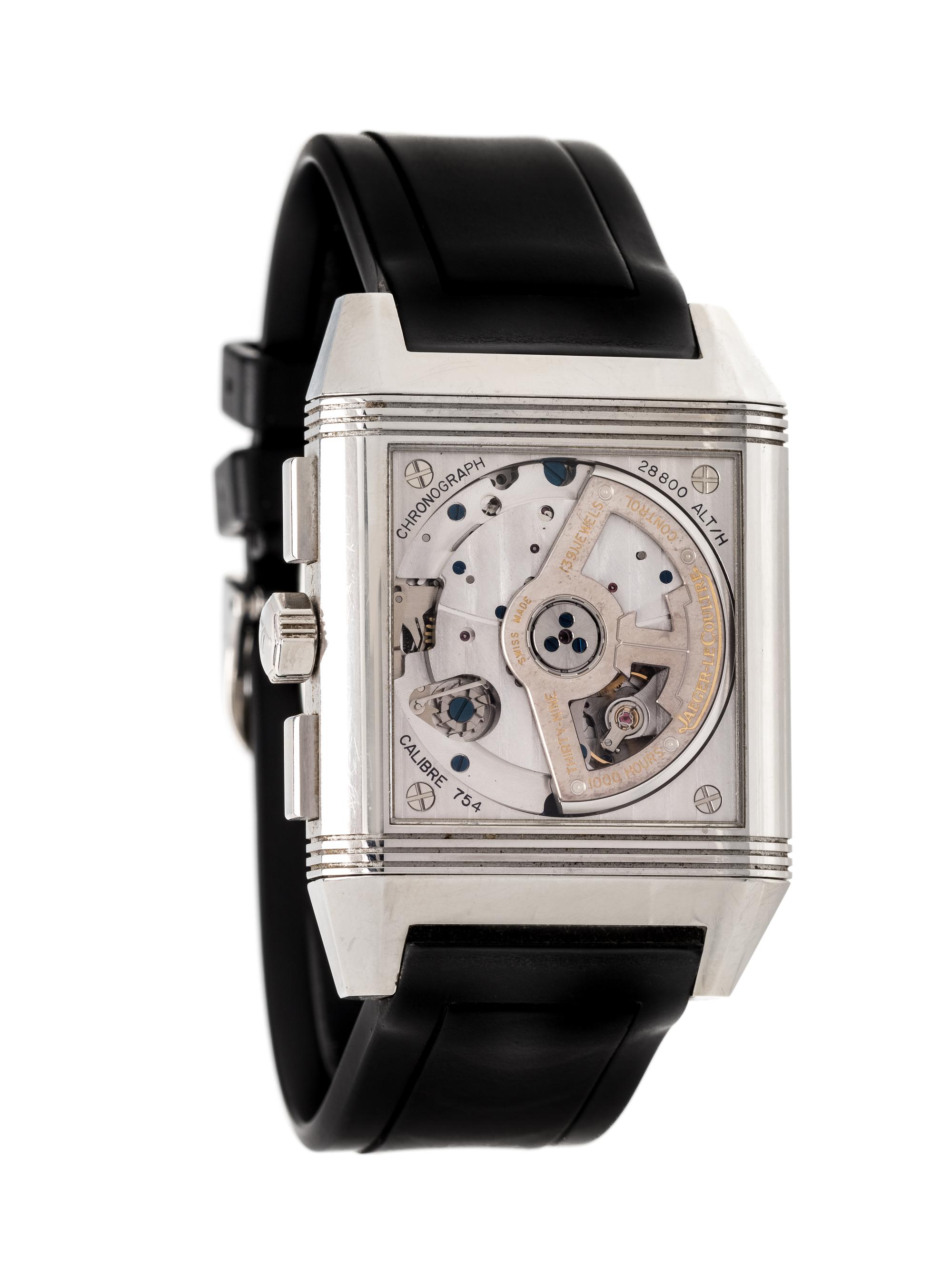 JAEGER-LeCOULTRE, STAINLESS STEEL REF. 230.8.45 'REVERSO SQUADRA' CHRONOGRAPH GMT WRISTWATCH