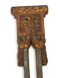 A Pair of Italian Painted and Parcel Gilt Sconces — EARLY 20TH CENTURY