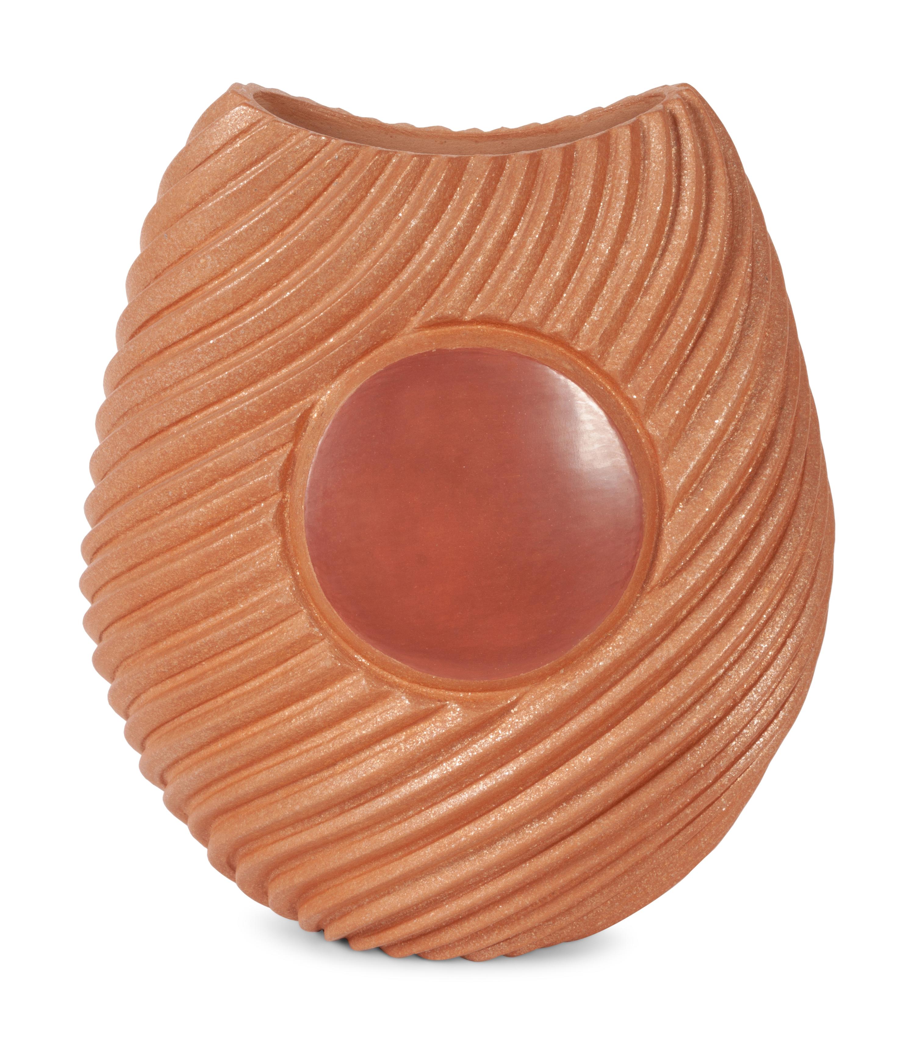 Swirl Oval Sun Pottery Vase