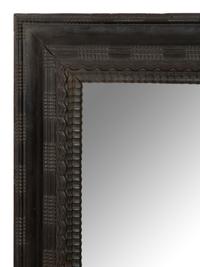 A Continental Ebonized Cushion Mirror
