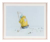 Figure in yellow jacket