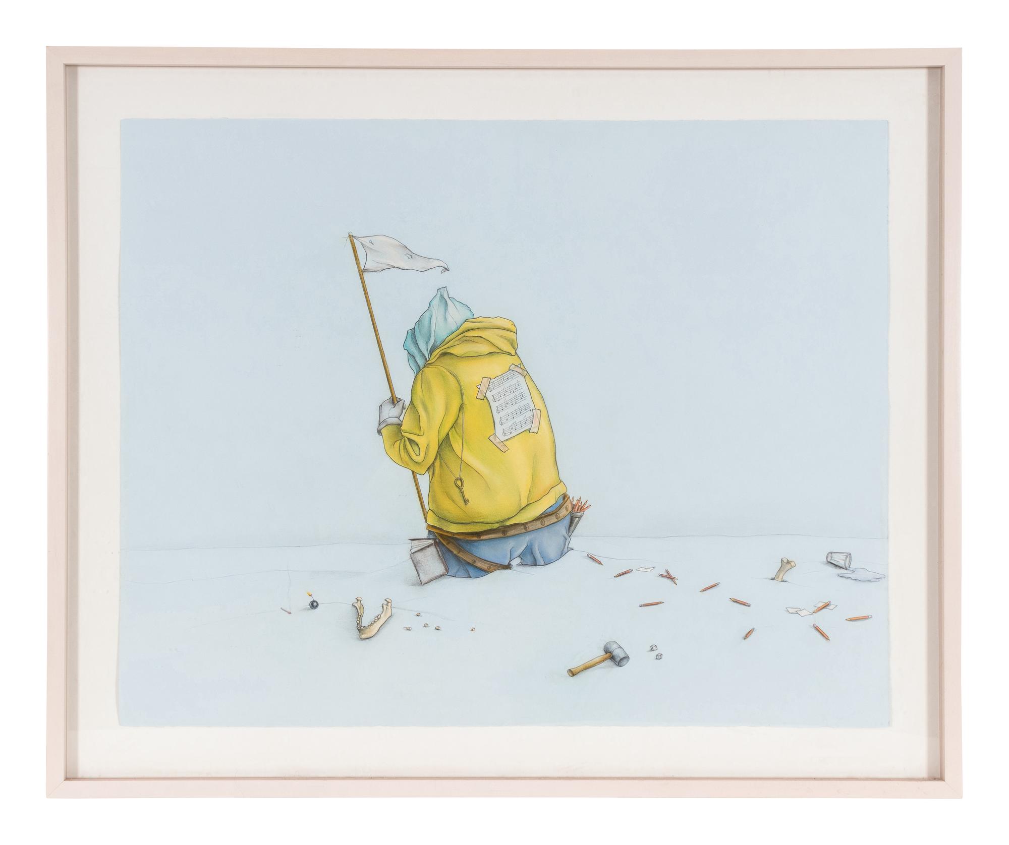 Figure in yellow jacket