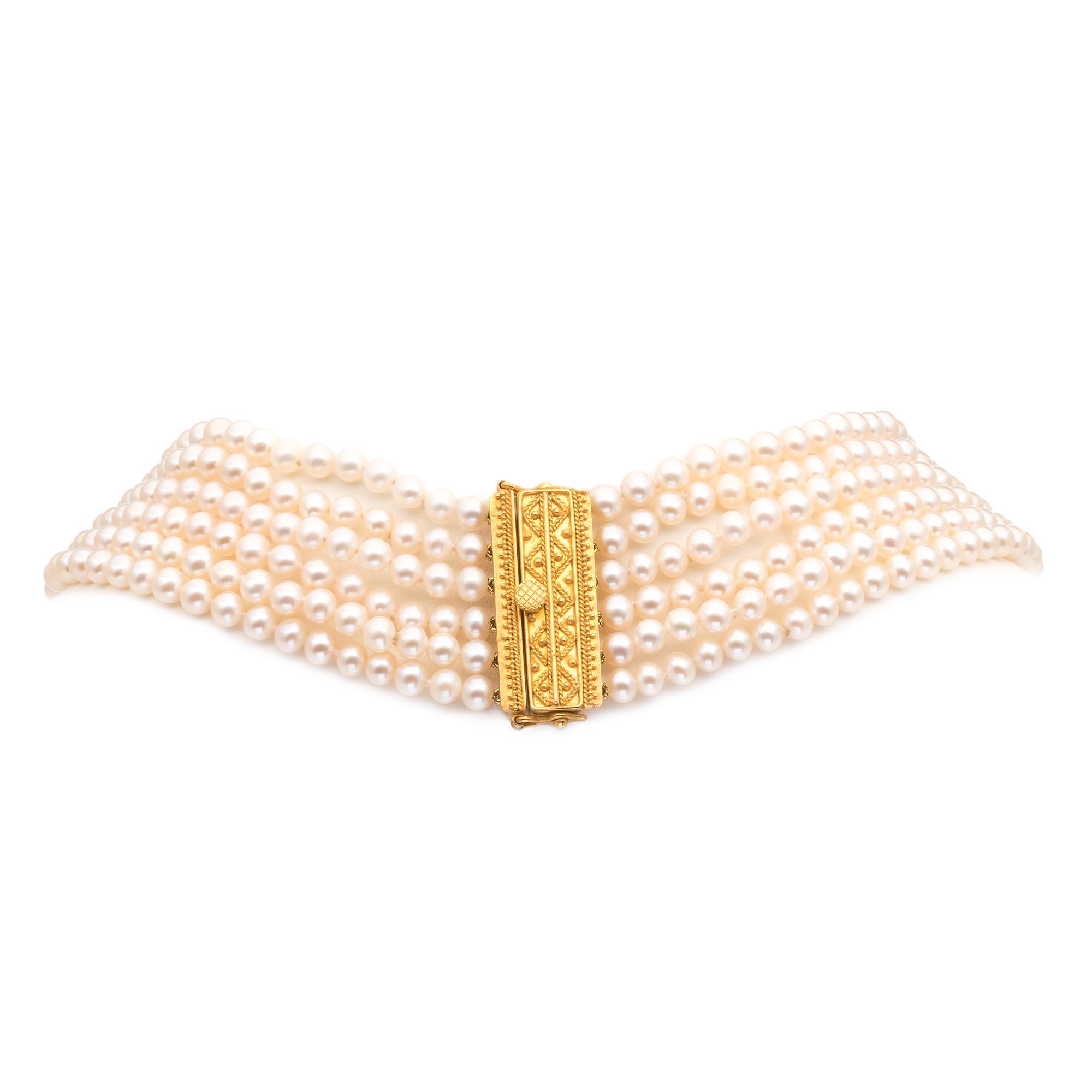 CULTURED PEARL, YELLOW GOLD AND CORAL NECKLACE