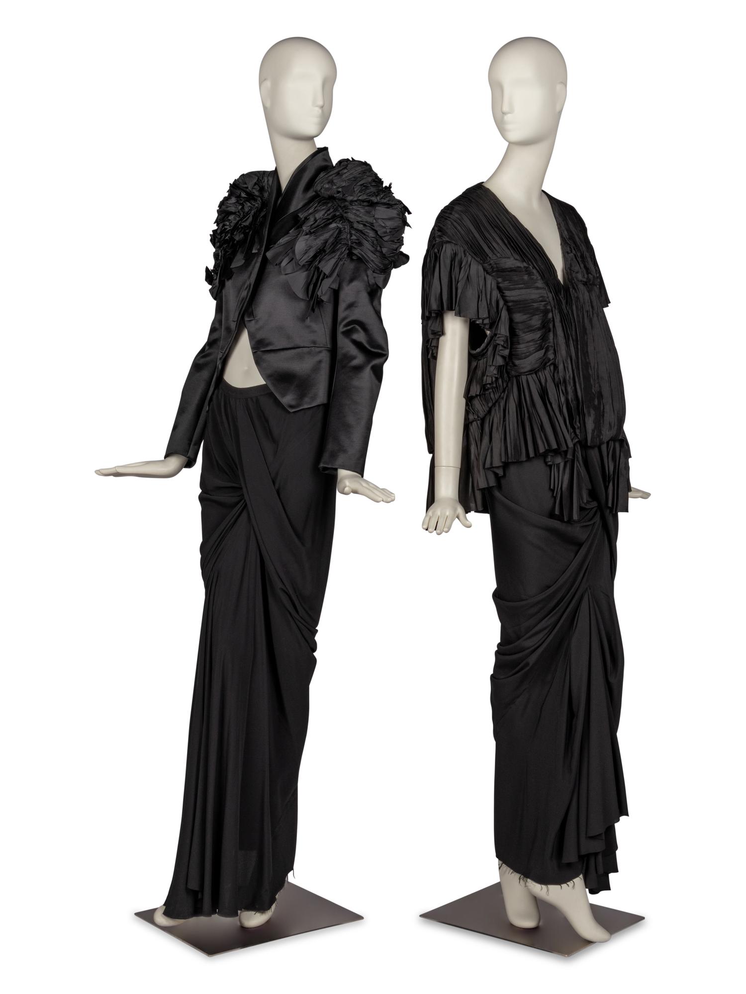 Two Jackets by Comme des Garçons and Rick Owens with Two Rick Owens Skirts, 2020s