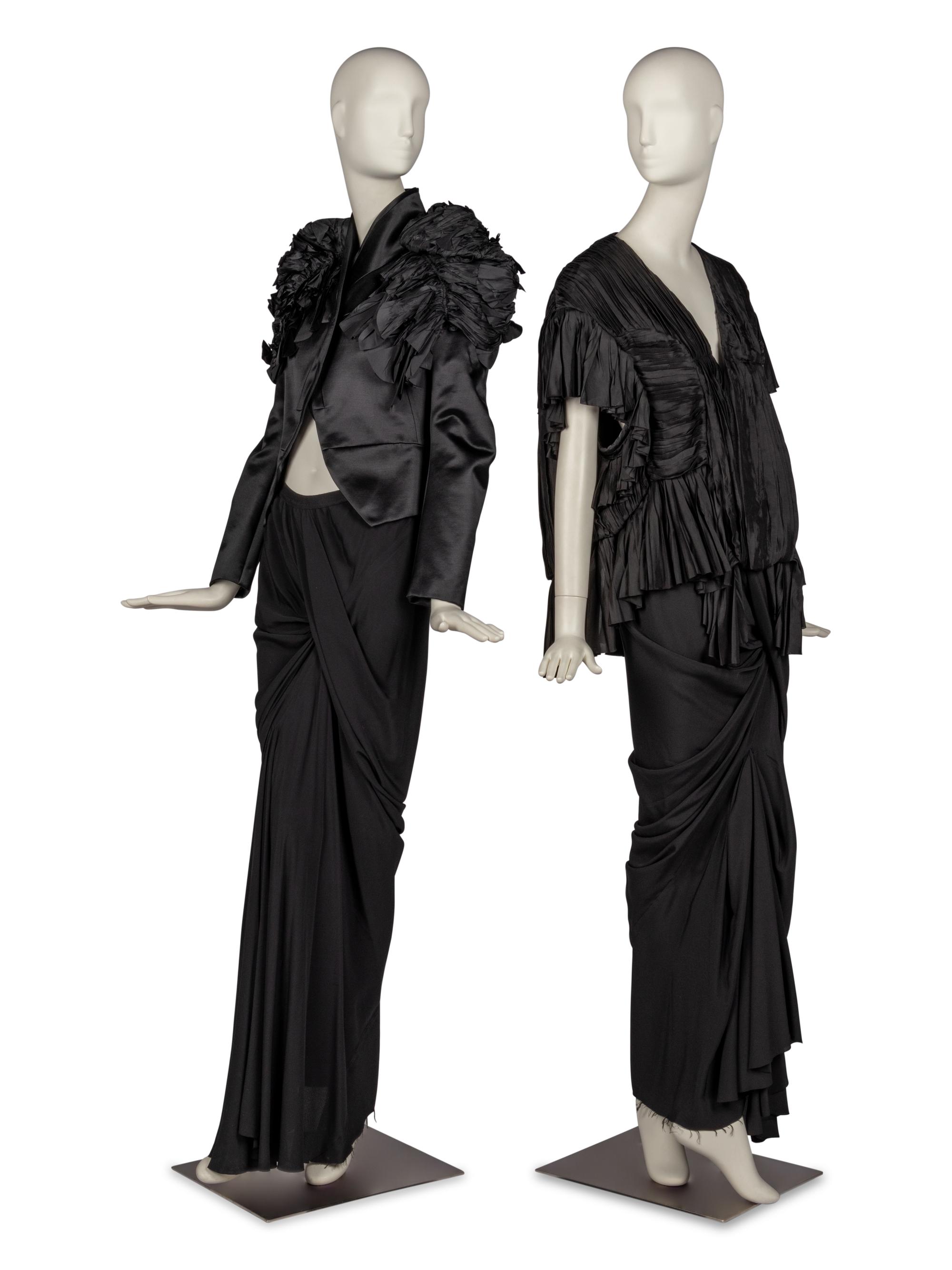 Two Jackets by Comme des Garçons and Rick Owens with Two Rick Owens Skirts, 2020s