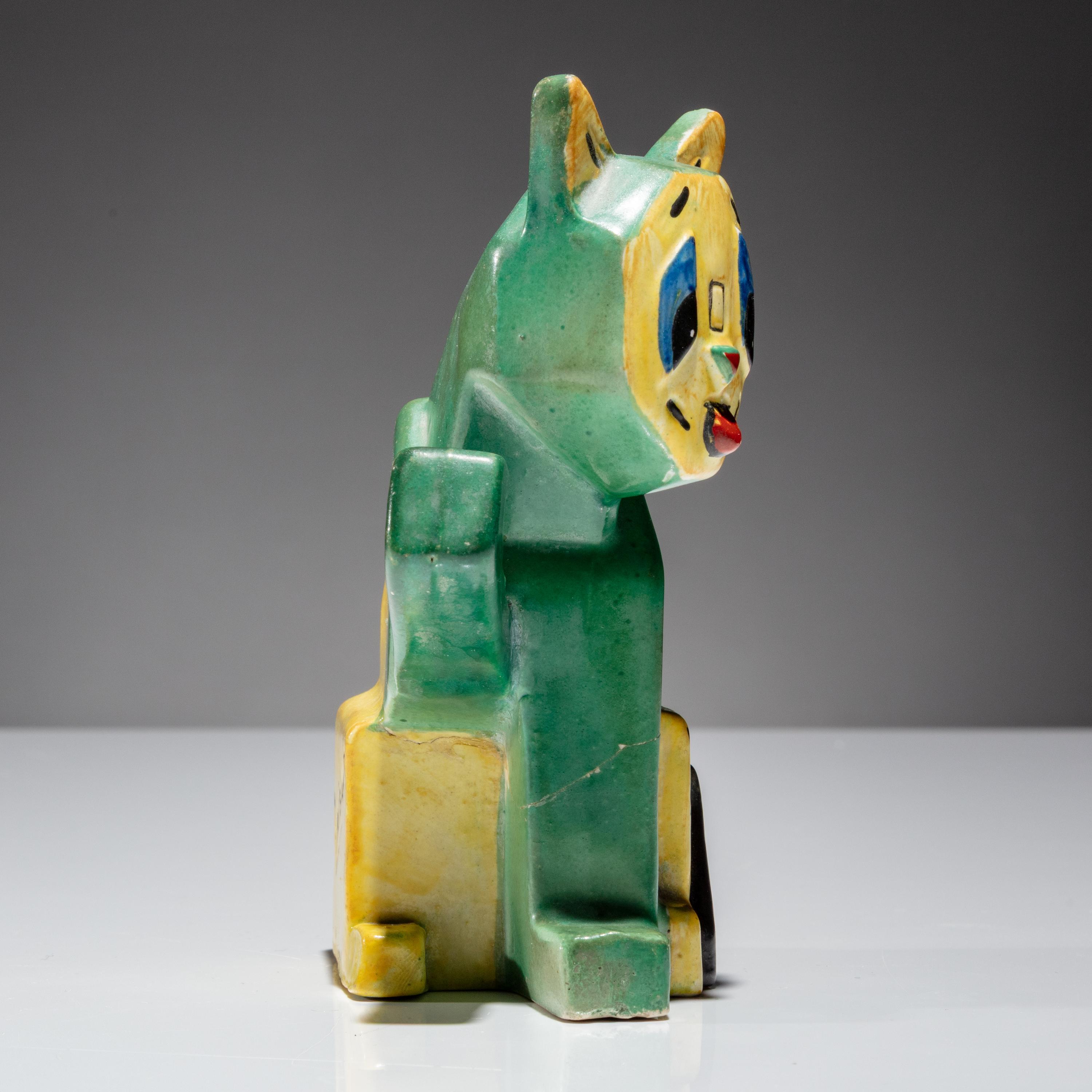 Louis Wain (English, 1860–1939) — Felix the Futurist Cat Spill Vase