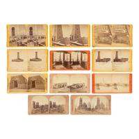 [Chicago Fire]. A collection of 96 stereoviews taken before and after the Great Chicago Fire of 1871, many by Copelin and Melander.