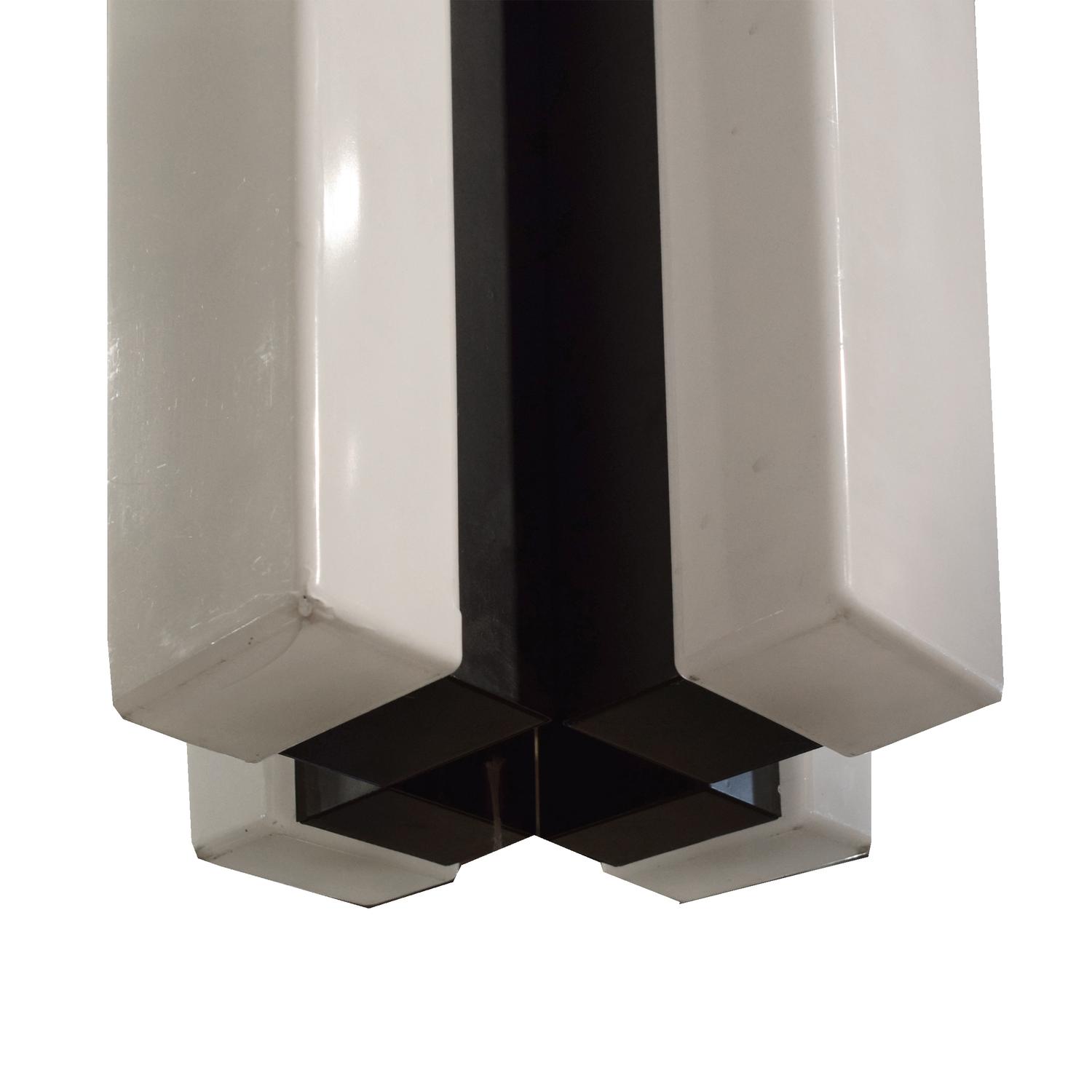 A Set of Three Mid-Century Plastic Light Fixtures 12" W x 12" D x 51" H — Germany, Mid-20th Century