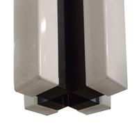 A Set of Three Mid-Century Plastic Light Fixtures 12" W x 12" D x 51" H — Germany, Mid-20th Century