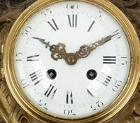 A Napoleon III Style Gilt Bronze Cartel Clock