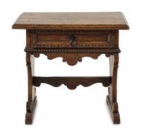 An Italian Baroque Walnut Side Table