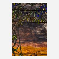 Tiffany Studios "Passionflower, Iris, and Mock Orange" Landscape Window, Probably the Dodd Memorial Window, St. Andrew's Episcopal Church, Meriden, Connecticut, circa 1892