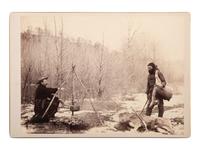 [WESTERN AMERICANA]. GRABILL, John C.H. (1849-1903), photographer. "Hunting Deer." A deer hunt near Deadwood in winter '87 and '88. [South Dakota], 1888.