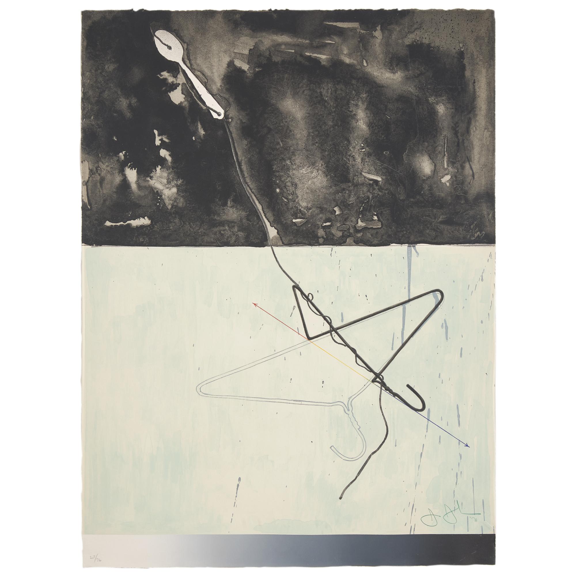 Jasper Johns (American, b. 1930) — Coathanger and Spoon (from Fragments-According to What ) , 1971