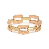 RETRO, BICOLOR GOLD BRACELET