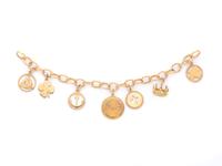 TIFFANY & CO., YELLOW GOLD CHARM BRACELET