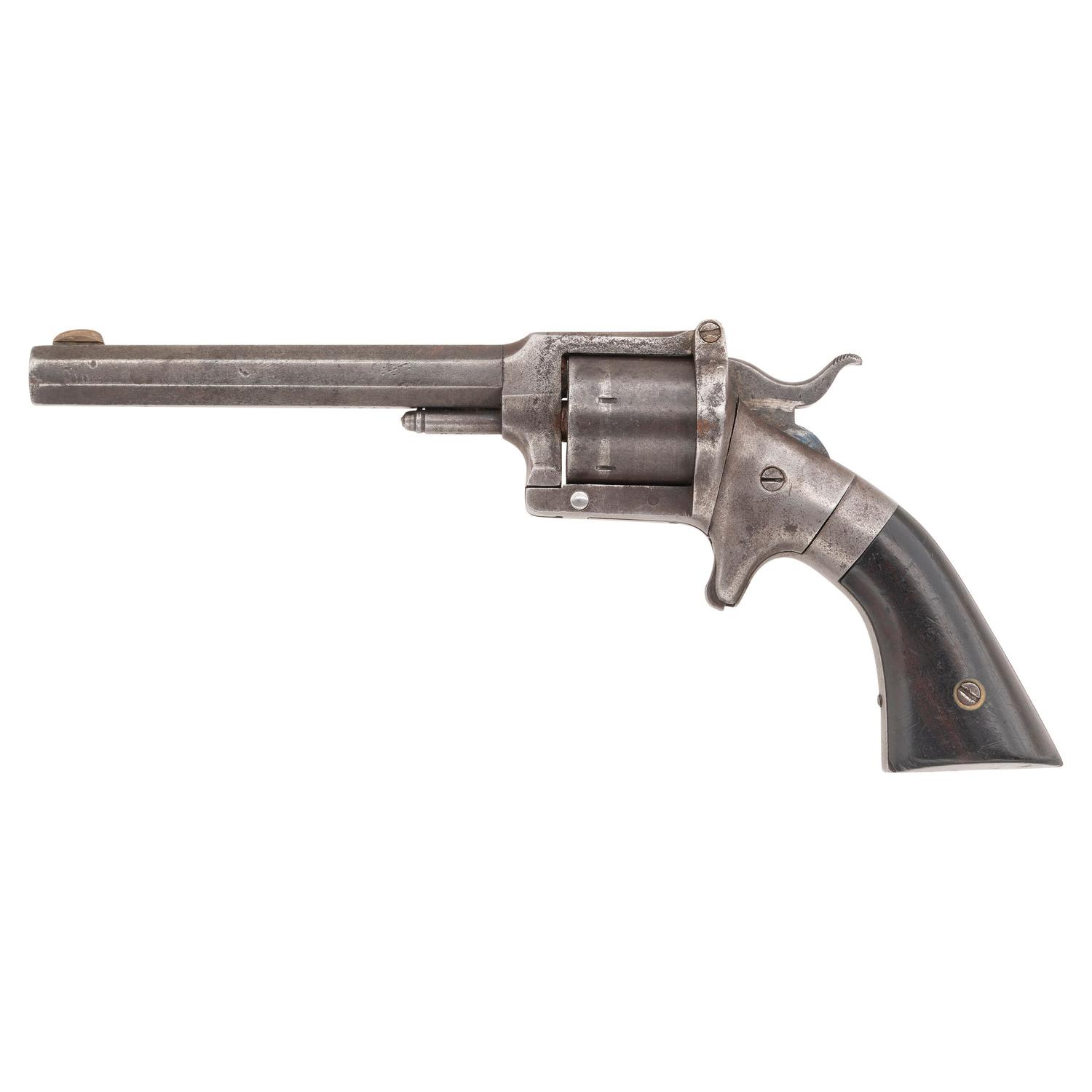 L.W. Pond Belt Revolver with Smith & Wesson Patent Infringement Rollmark