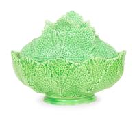 A Set of Five Italian Leaf-Form Oval Bowls and Covers