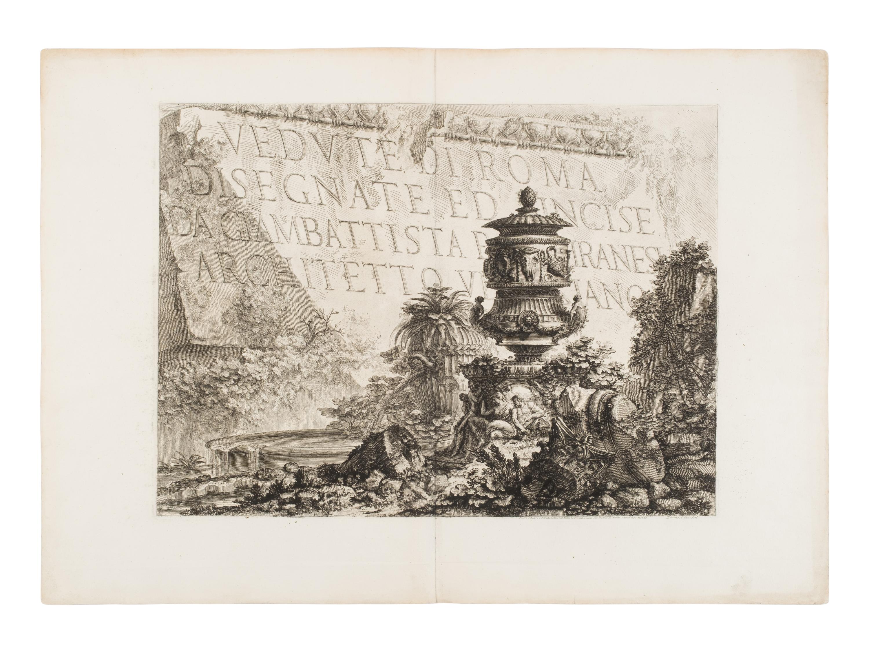 [Prints] Piranesi, Giovanni Battista. Group of 12 Etchings — 1) Veduta dell'atrio del portico