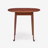 A Queen Anne carved tiger maple tavern table New England, 18th century