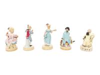 A Group of Five Meissen Porcelain Child Figures