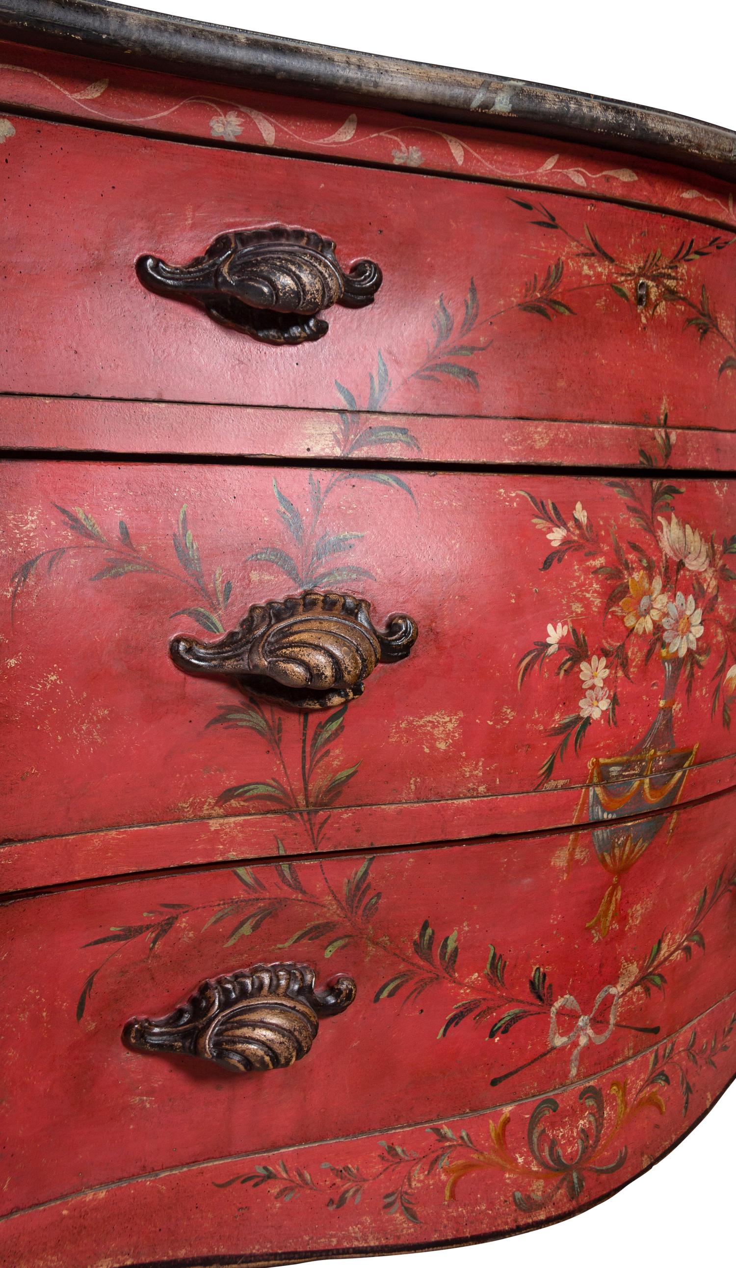 An Italian Painted Chest of Drawers