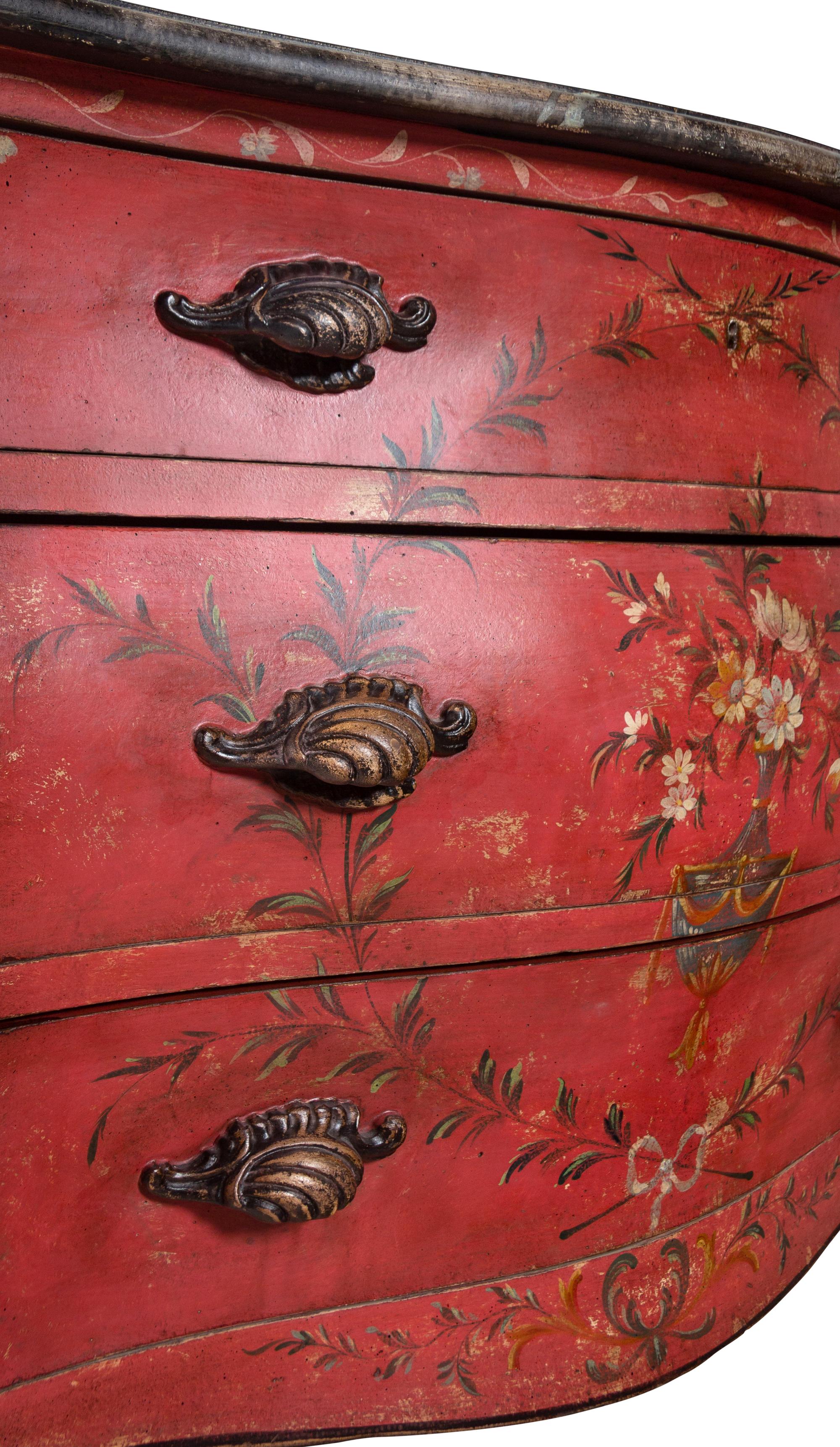 An Italian Painted Chest of Drawers
