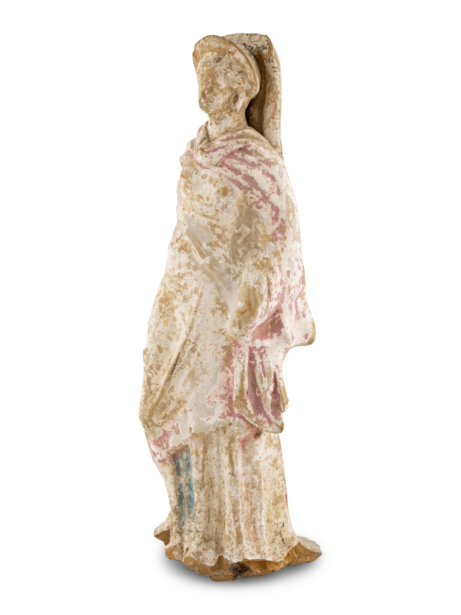 A Canosan Painted Terracotta Female Figure
