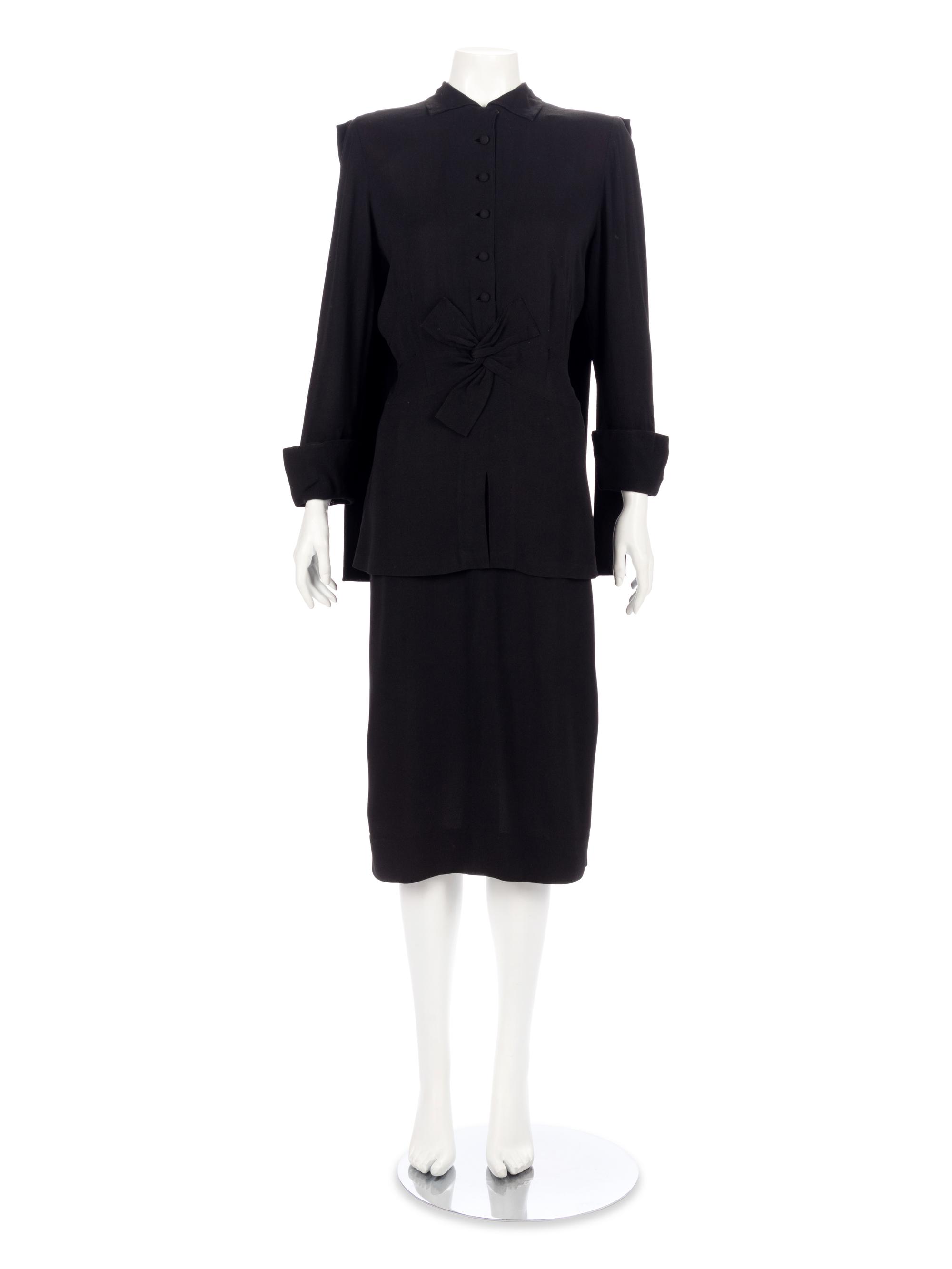 Adrian Black Dress, 1940s