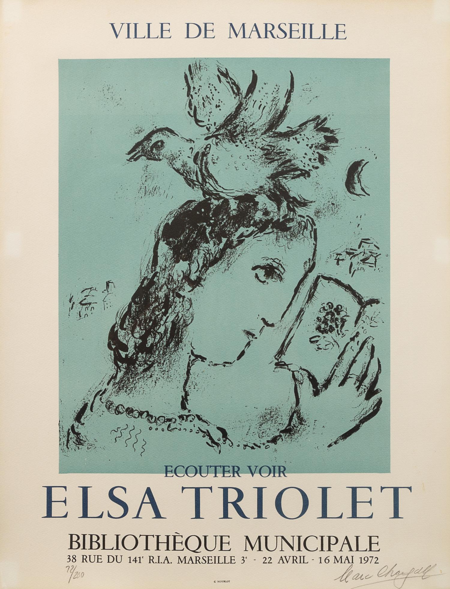 Marc Chagall, (French/Russian, 1887-1985), Elsa Triolet, 1972