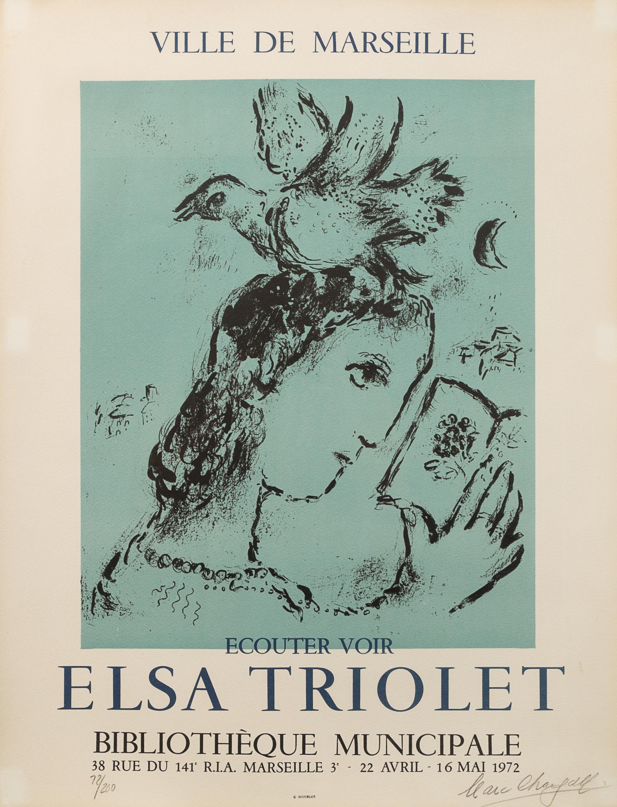 Marc Chagall, (French/Russian, 1887-1985), Elsa Triolet, 1972