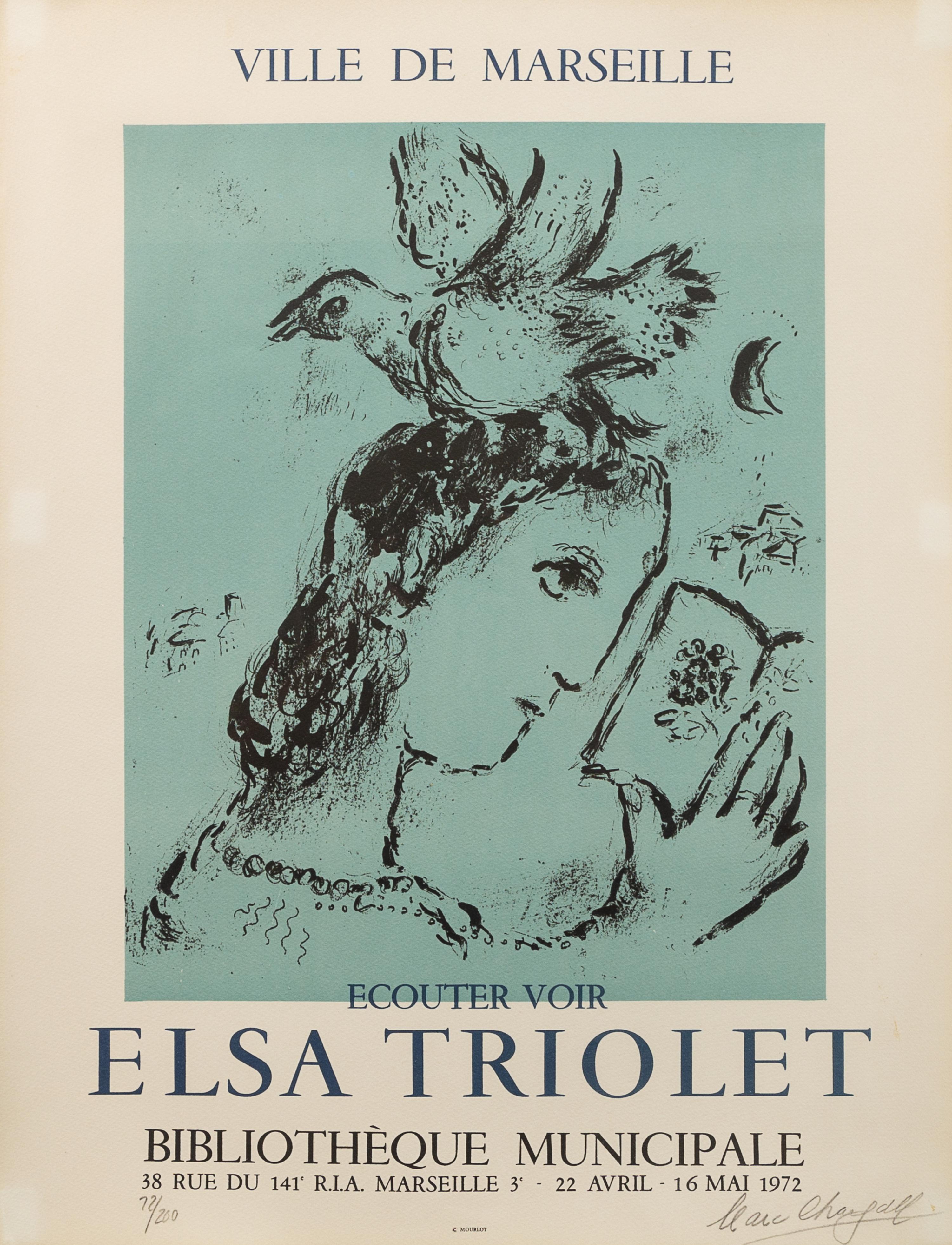 Marc Chagall, (French/Russian, 1887-1985), Elsa Triolet, 1972